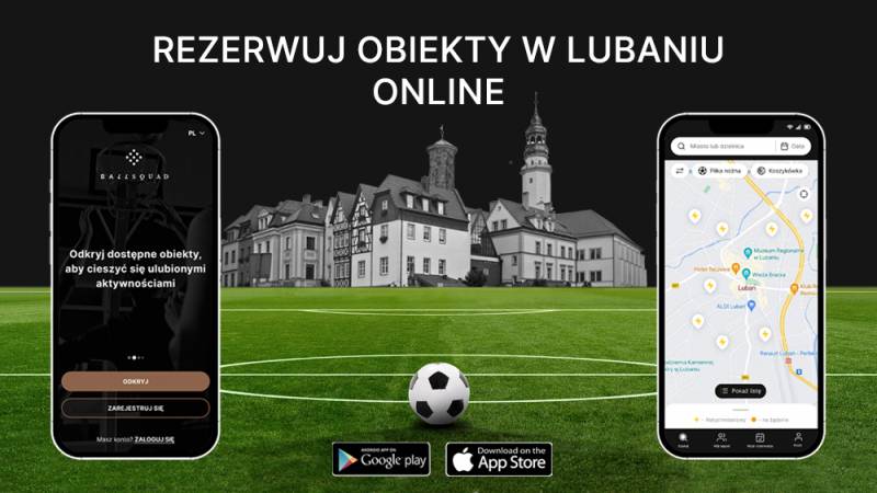 grafika z napisem: REZERWUJ OBIEKTY W LUBANIU ONLINE